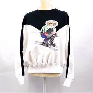 POLO RALPH LAUREN Womens Ski Polo Bear Sweatshirt